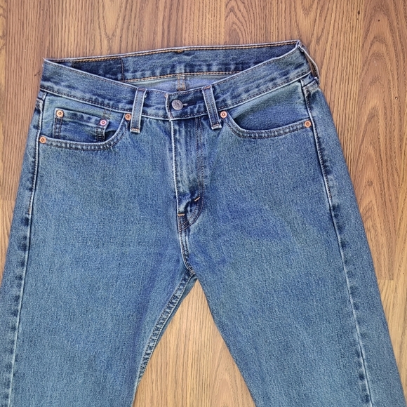 Levi's 505 Men's Straight Jeans Classic Blue Denim W30 L32 Relaxed Fit B48 - Picture 4 of 10